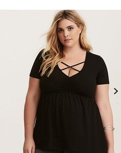 Torrid black baby doll top